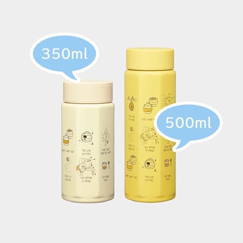 Skater Stainless Steel Mug Bottle 500ml Easy to Hold Octagonal Thermal/Cold Water Bottle Disney Winnie the Pooh STO5-A