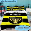 Custom Name Beitar FC Crest Bedding Set 3pcs, Bedding Set Including 1pc Duvet Cover And 2pcs Pillowcases for Bedroom, Dormitory Gift
