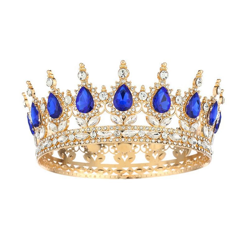 Women's Crown Adults Sparkling Headband Alloy Rhinestones Costume Hairpieces for Weddings Birthdays Proms and Pageants