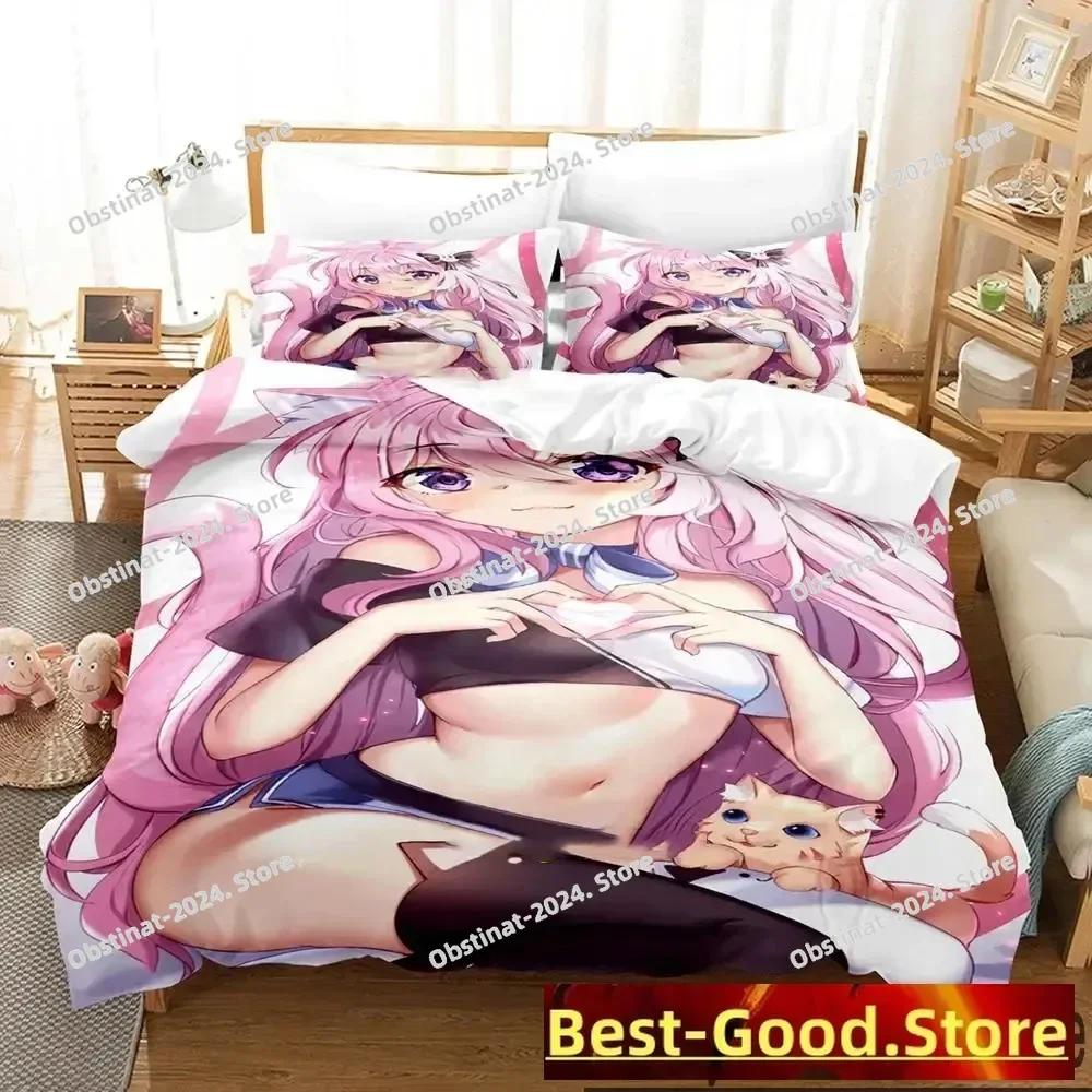 Top Anime Nyatasha Nyanners Bedding Set Printed Bed Set With Pillowcase Bed Duvet Cover Soft Single Double Queen Super King Size