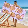 Whimsical Whiskers: Adorable Animal Moments Beach Towel Portable for Travel Outdoor Camping Absorbent Bath Towel Seaside Swim