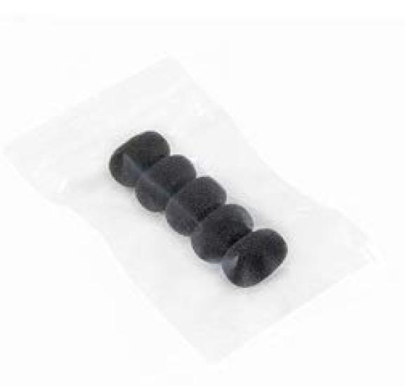 Total Length Headset Pin Microphone Large Microphone Windshield Microphone Sponge Loudspeaker 5 Pieces Black 2.5cm