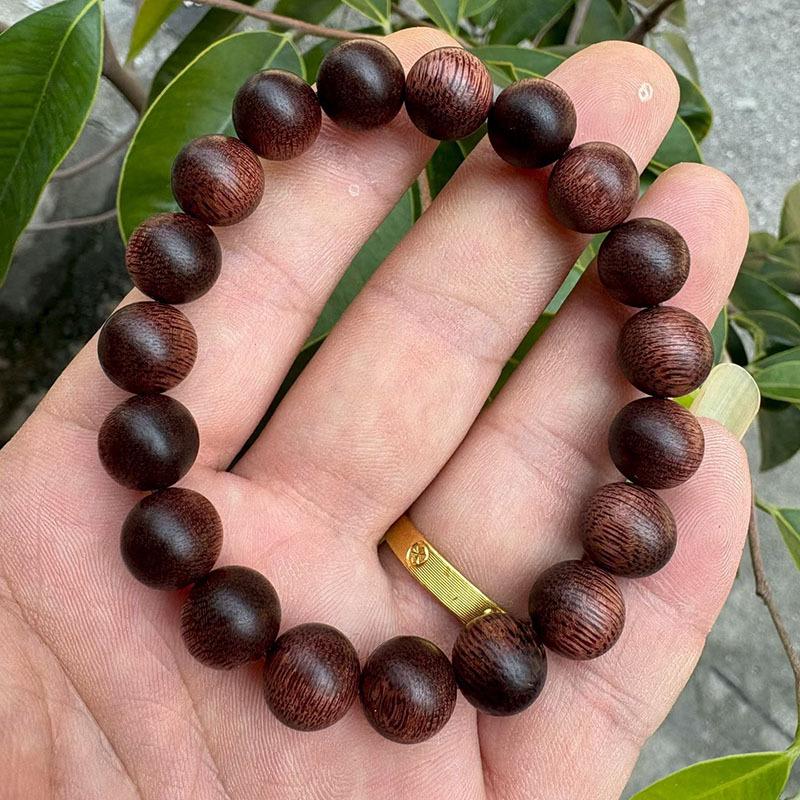 Vietnam Nha Trang Purple Agarwood Bracelet with Medicinal Fragrance - Original Wood Crafts Accessory Vietnam Nha Trang Purple Agarwood Bracelet