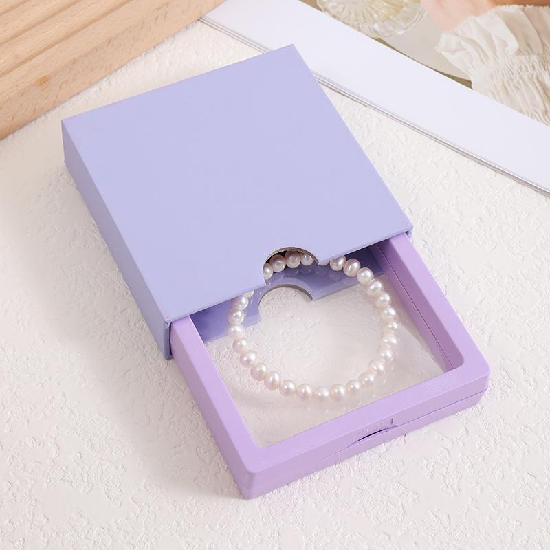 Transparente schwebende Display-Boxen Elastische PE-Folie Schmuckverpackungsbox Schmuck Halskette Ring Dichtungs-Antioxidans Sammlerstück Aufbewahrungsbox 10 Stück