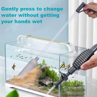 Balık Tankı Temizleyici ve Akvaryum Su Değiştirici El Pompası Sifon Elektrikli Süpürge Kiti Küçük Tanklar için Çakıl Kum Temizleme