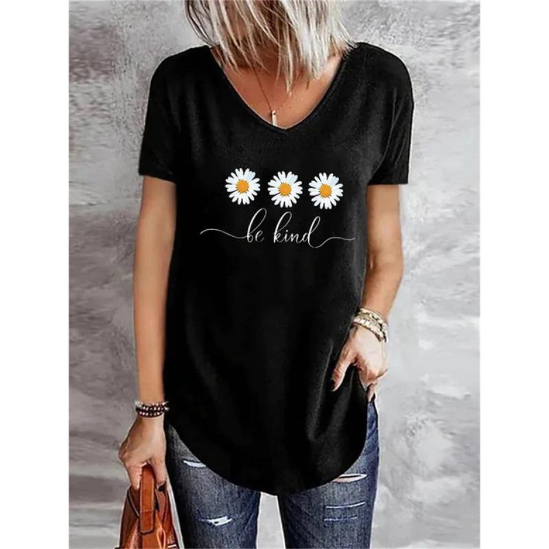 Dandelion Soft 3D Printed Y2k Fashion Women Basic T-Shirt Elegance Vintage Short Sleeve Elegant Casual Comfortable Polyester