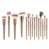 Jumbo 15-Piece Makeup Brush Set: Soft Hair for Powder, Blush, Eyeshadow, and Concealer.