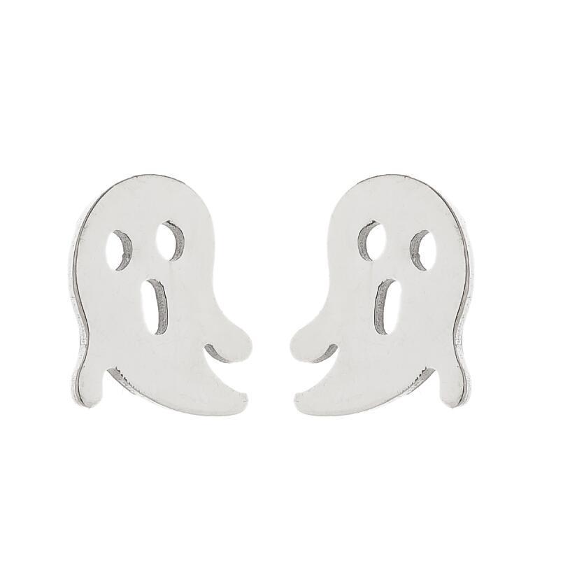 European American Halloween Devil  Ghost Stainless Steel Cartilage Earrings for Women
