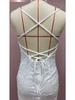 2025 Sexy V-Neck White Spaghetti Strap Evening Gown