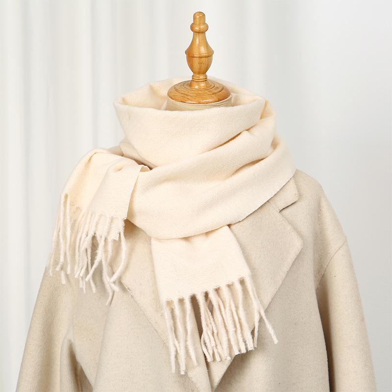 Solid Color Women Imitation Cashmere Winter Warm Scarf Shawls Thick Neckerchief Foulard Echarpe Wrap Designer Unisex Pashmina
