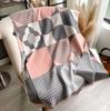 Korean Version Of Bird Grid Geometric Shape Splicing Flower Fashion Versatile Commuting Imitation Cashmere Warm Women'S Scarf
