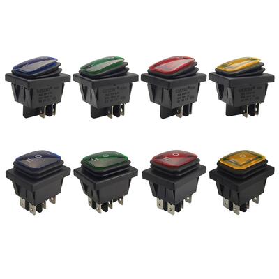 KCD4 Boat Rocker Switch With Led Light 2/3 Position SPST Toggle Switch 4/6 Pin Snap-in Switches Waterproof On/Off