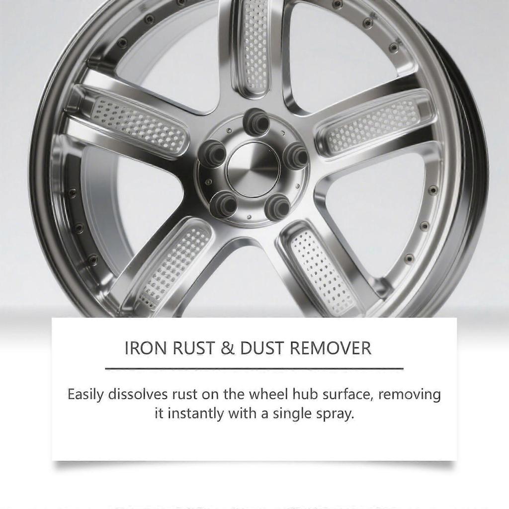 Car Wheel Rust Removal Spray Car Cleaning Metal Rust Stains Wheel Gloss Daily Maintenance Spray 1