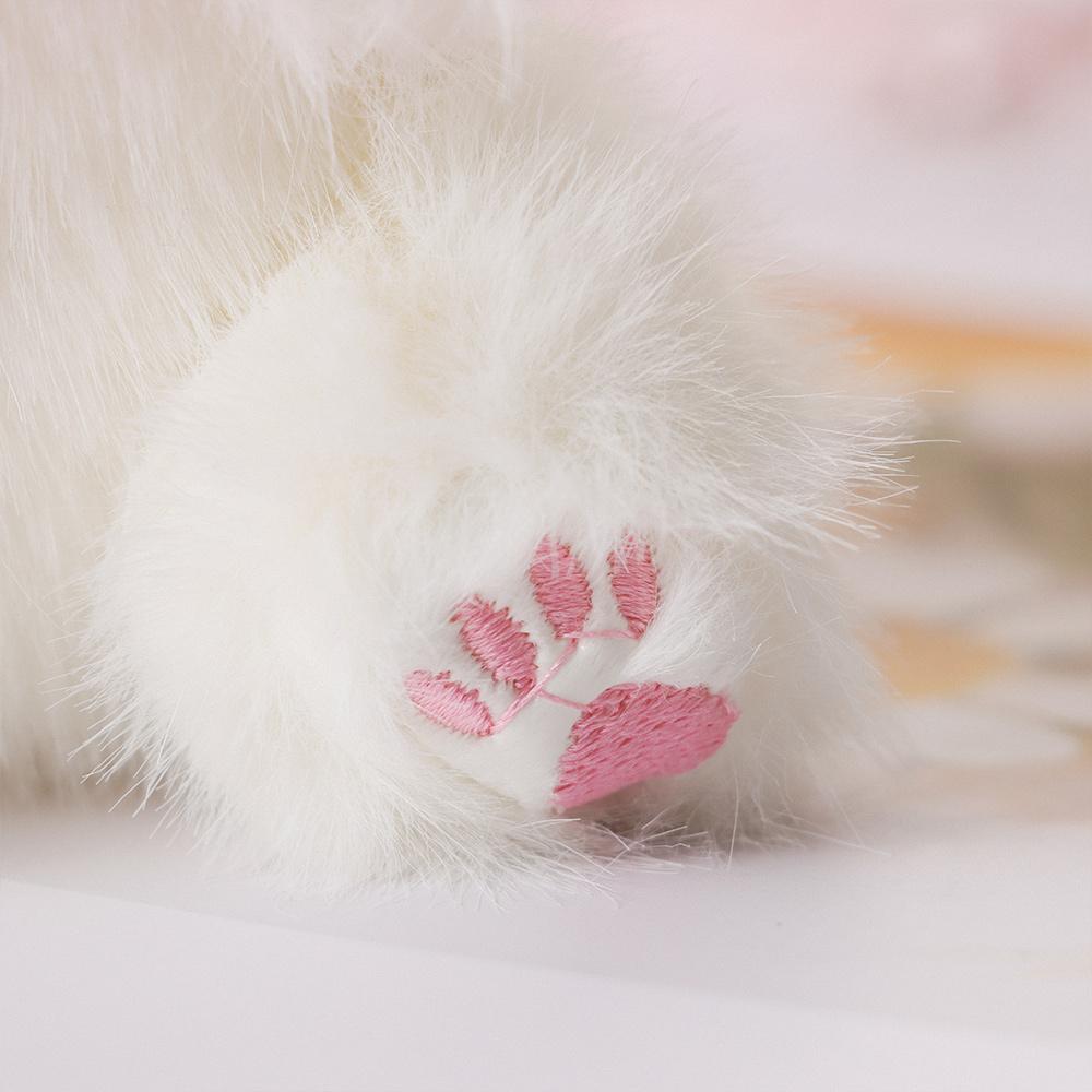Pink Paws Samoyed Plush Toys Cute Cartoon Soft Samoyed Plush Doll Realistic Fashion Accessories Doll Ornaments
