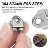 12Pcs U Type M3 Cable Clamps 3mm Wire Rope Fixing Clip Bolts Saddle Fastener Metal Heavy Duty 304 Stainless Steel