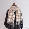 Luksus vinterkasjmirskjerf Damedesign Varmt Pashmina-teppe Ponchoskjerf Kvinnesjalomslag Tykk Foulard Bufanda