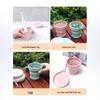 Portable Food-Grade Silicone Folding Travel Cup - Leakproof, Telescopic Mouthwash Cup