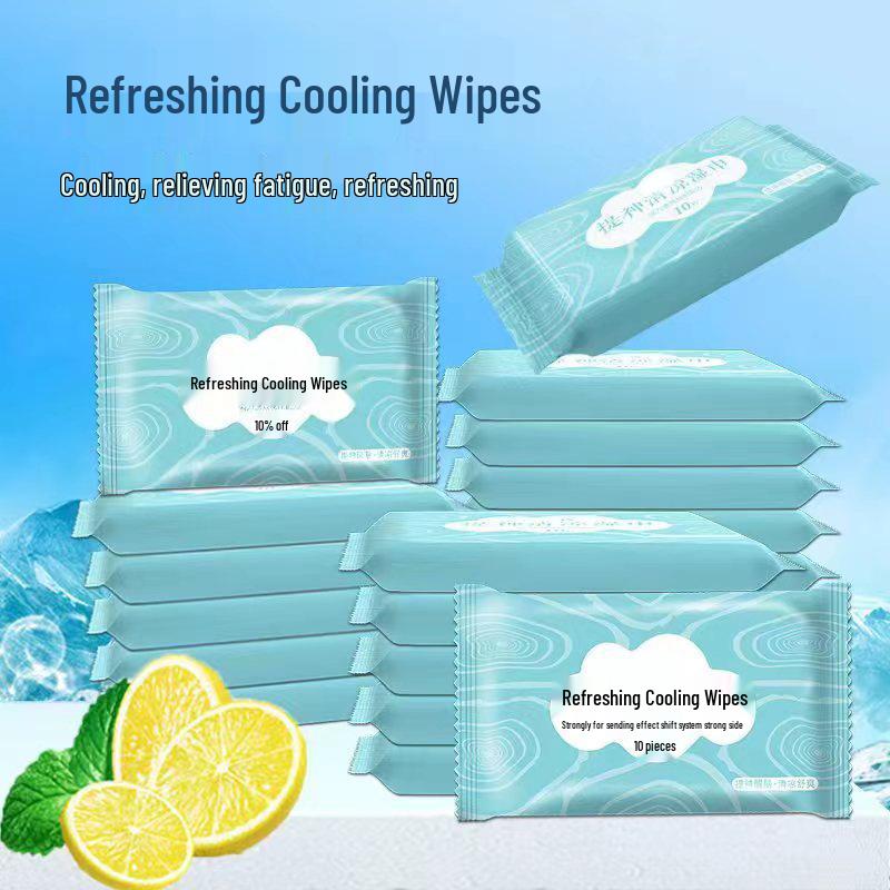 Cooling Facial Wipes: Ice-Cooling Sweat & Oil Control for Military and Student Use
