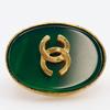 CHANEL COCO Mark Earring Vintage Green gold Plated Gold 18.72g Women Used