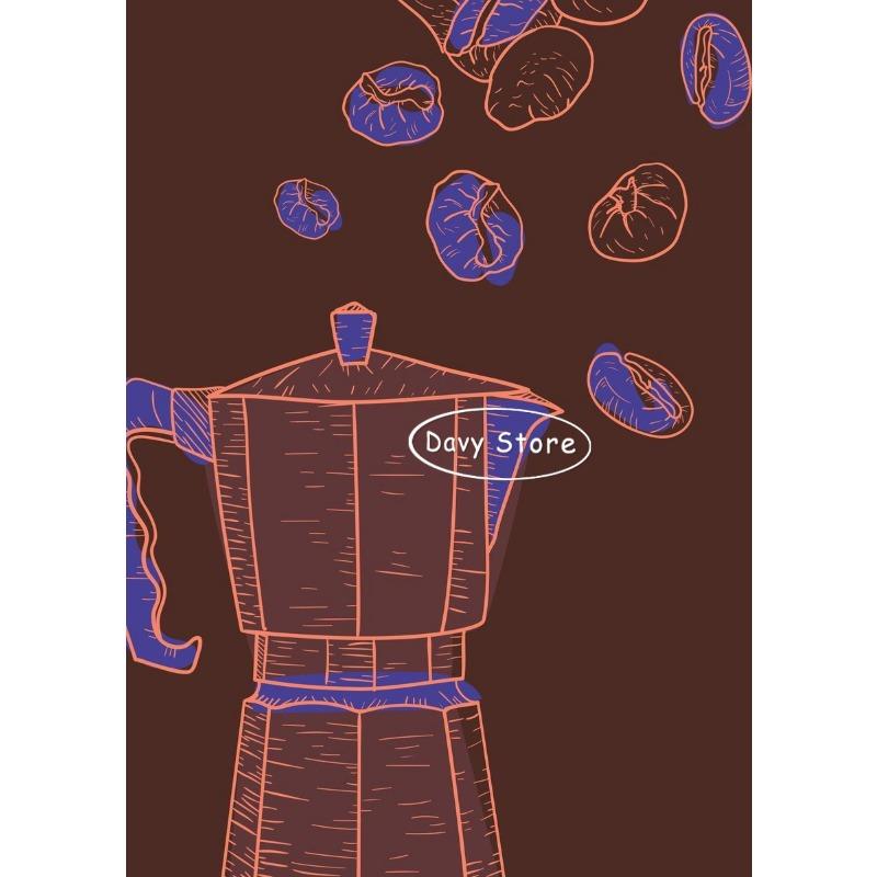 

Coffee Beans Coffee Cup Espresso Poster and Print Canvas Painting Wall Art Picture for Coffee Bar Cafe Home Decor Cuadros 21cm×30cm NoFrame