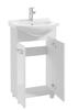 Bathroom set: cabinet with sink 50 white on legs Mila