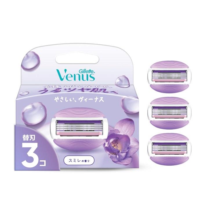 Gillette Venus ComfortGlide Moisturizing Skin Violet Scent Refills (with Gel) - 3 Count - Red