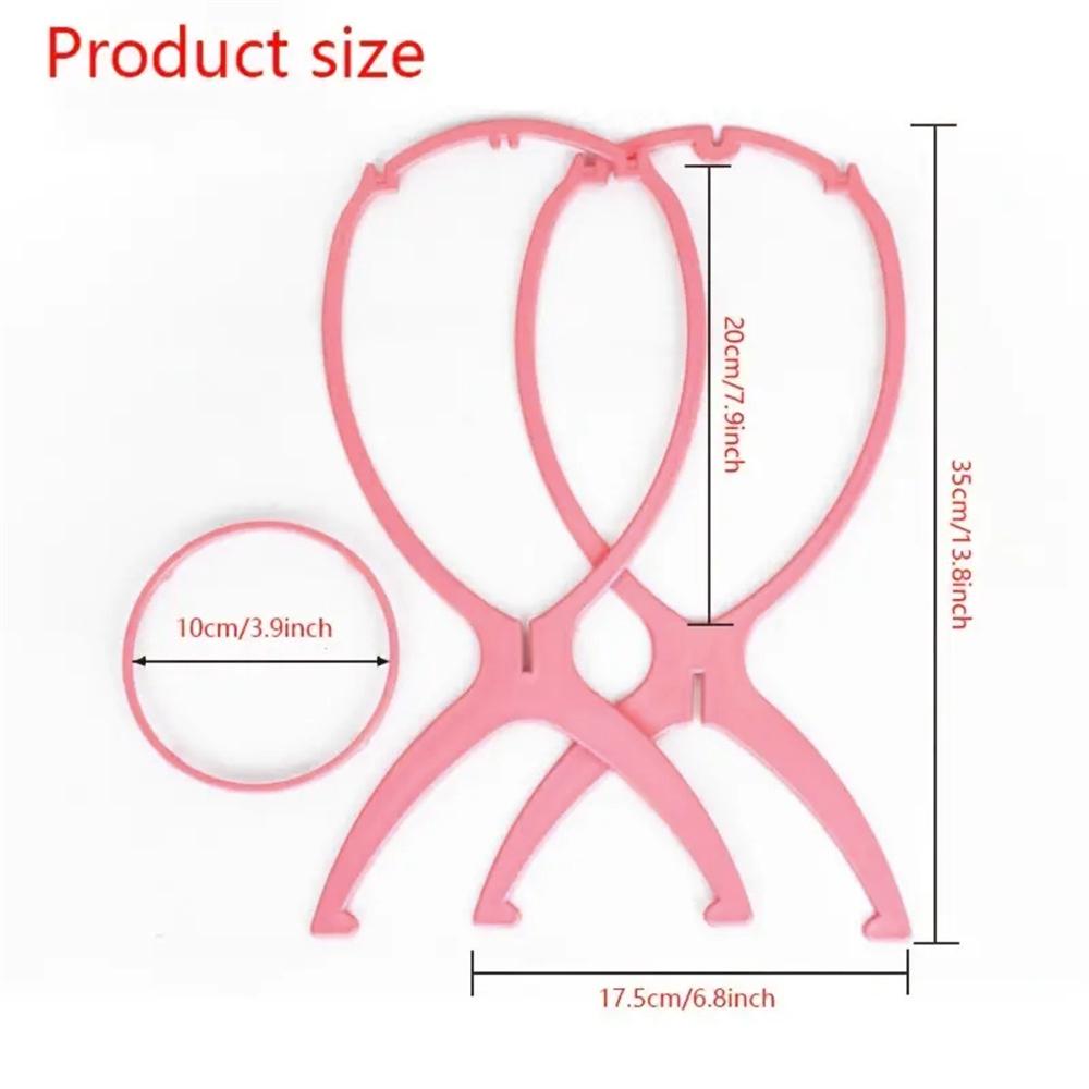 3pcs Stable Wig Stand Collapsible Hairpiece Holder For All Wigs and Hats Display Styling Tool for Haircut Training and Home Use