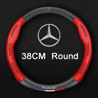 For Mercedes Benz W203 W204 W205 W210 W211 W212 W221 W222 CLS CLA CLK SLK GL5 GLA CLA 3D Embossing Car Steering Wheel Cover