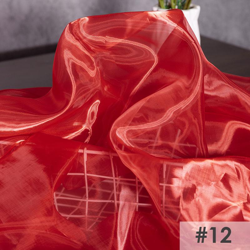 Perspective Crystal Satin Fabric Floating Liquid Silky Metal Touch Stiff Fashion Designer Fabric For Sewing Dress Hanfu Material