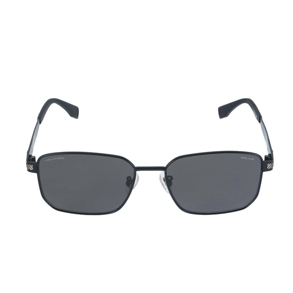 POLICE Polarized Sunglasses for Men SPLT66J 531P 57 size Japan Model Titanium Square