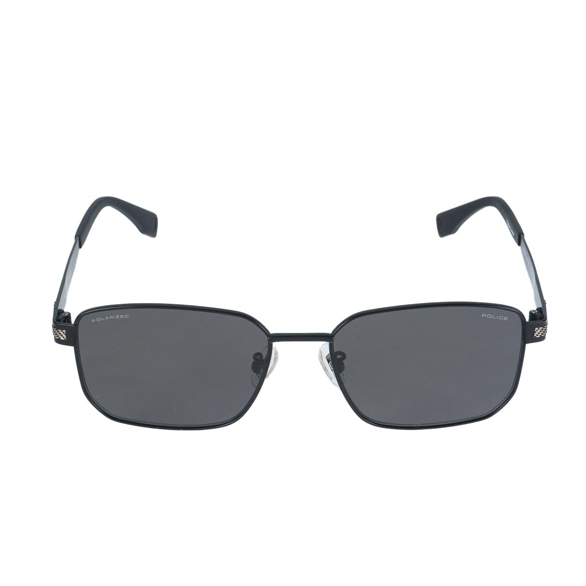 POLICE Polarized Sunglasses for Men SPLT66J 531P 57 size Japan Model Titanium Square