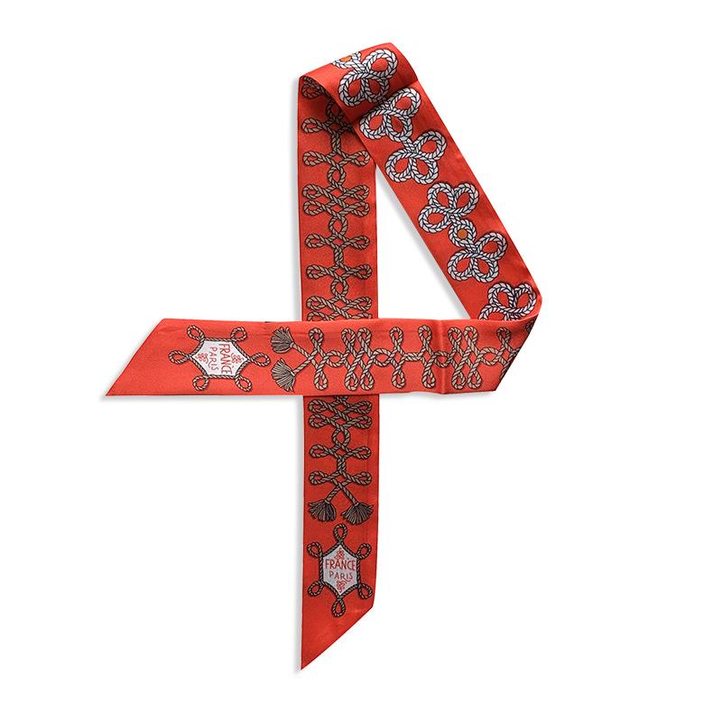 2024 Silk Twilly Scarf: Stylish Ribbon for Bag Handles & Hair