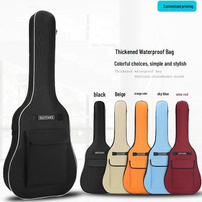 Doppelter Schultergurt 5 mm dicke Baumwolle Gitarrentasche für 40-41 Zoll Folk-Gitarren