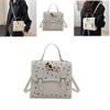 Stylish White Cartoon Large Capacity Square Bag For Women Casual Daily Use