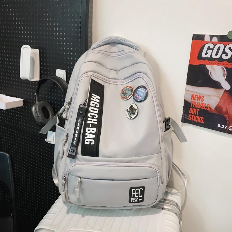 Female Large Capacity Backpack Letter Print College Style Student Waterproof Schoolbag Male Travel Backpack