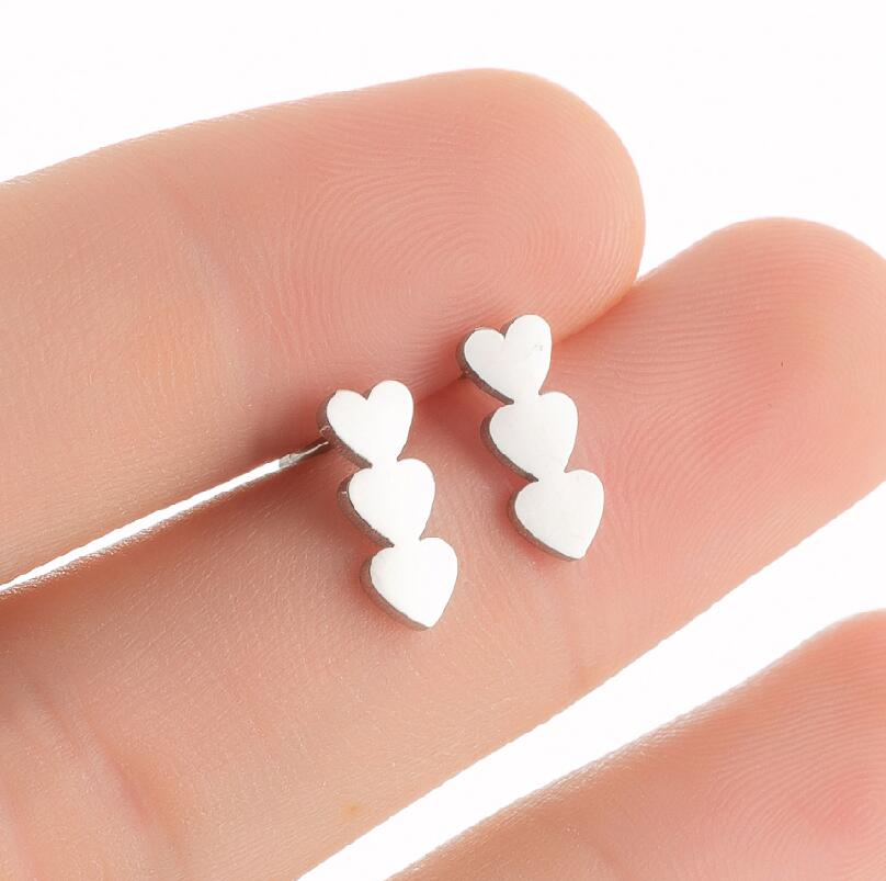 Classic ECG Heartbeat Stud Earrings Medical Fashion Jewelry for Women Nurse Doctor Small Stainless Steel Earings Party Bijoux