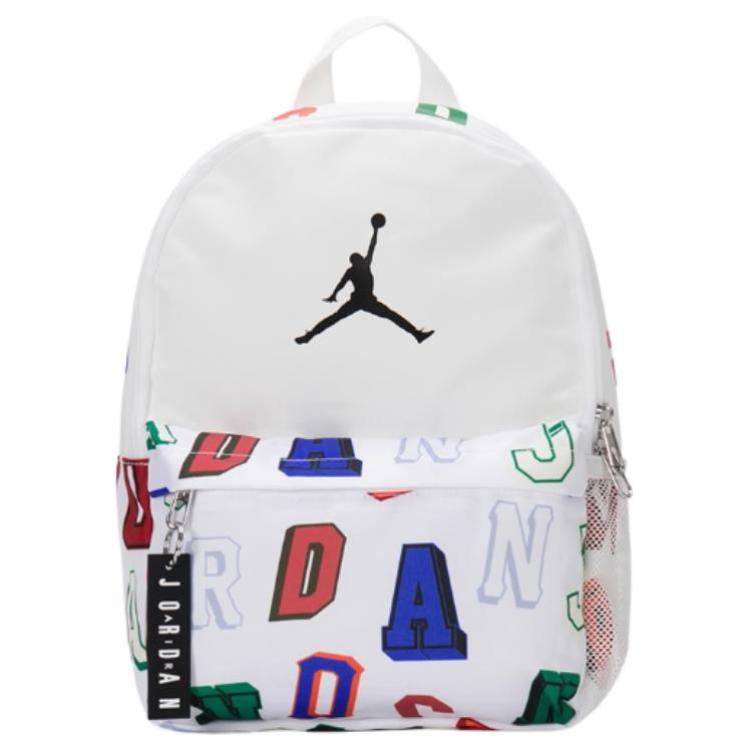 New Jordan Polyester Backpack Small Size Unisex White JD2513068TD-002