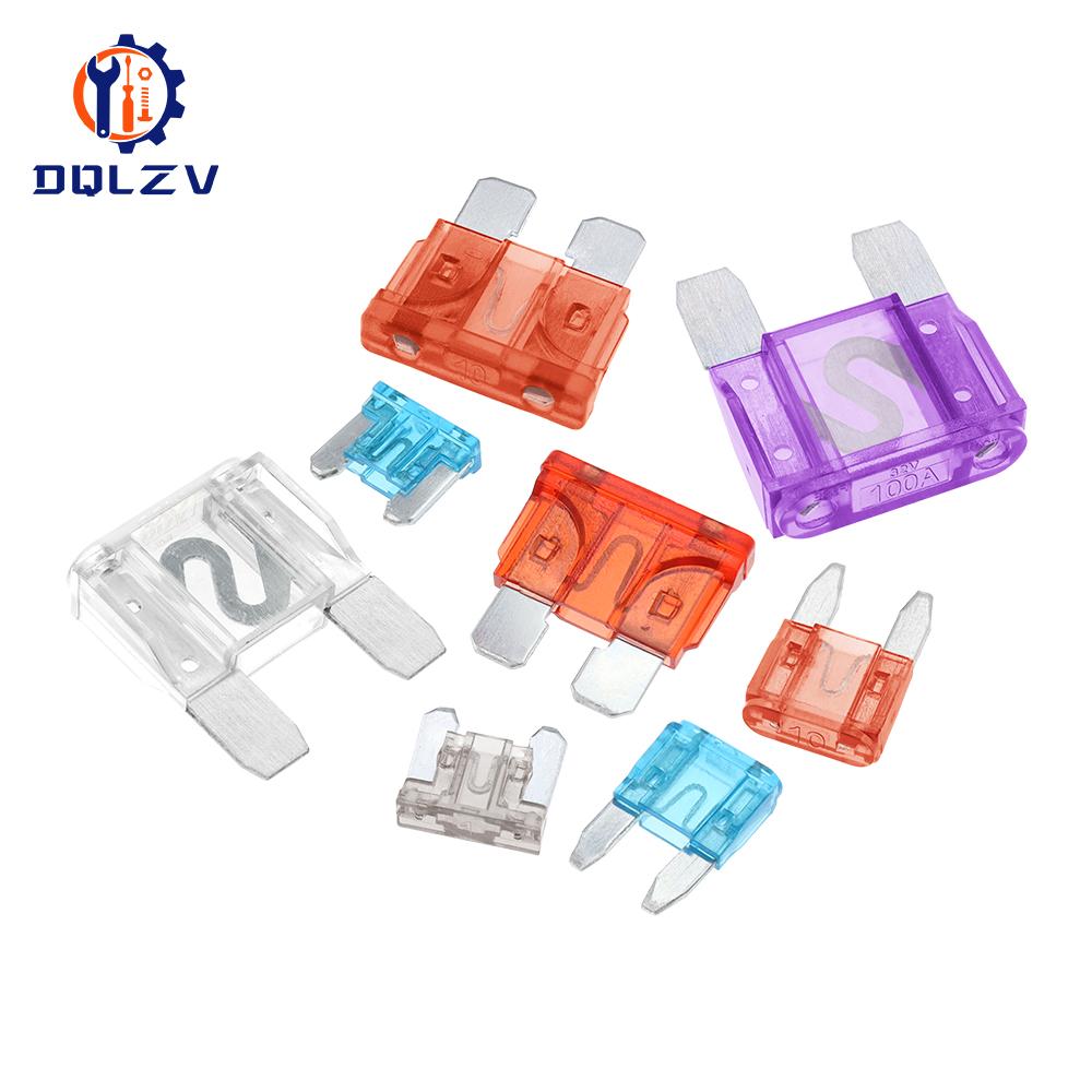 10 stycken säkringar 32V Micro2 Mini Liten Mellanstor Stor Storlek Bil Säkring 5A 7,5A 10A 15A 20A 25A 30A 35A 40A 45A Klämsäkring Set för Bil Lastbil