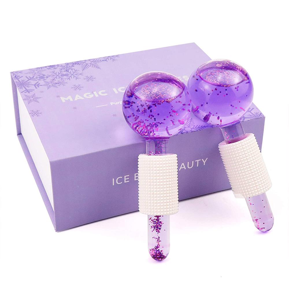 2PC Hot Facial Ice Globe Skin Massagers Or Facial Roller Cold For Face and Eye Rollers Reduce Puffiness Beauty Salon Use