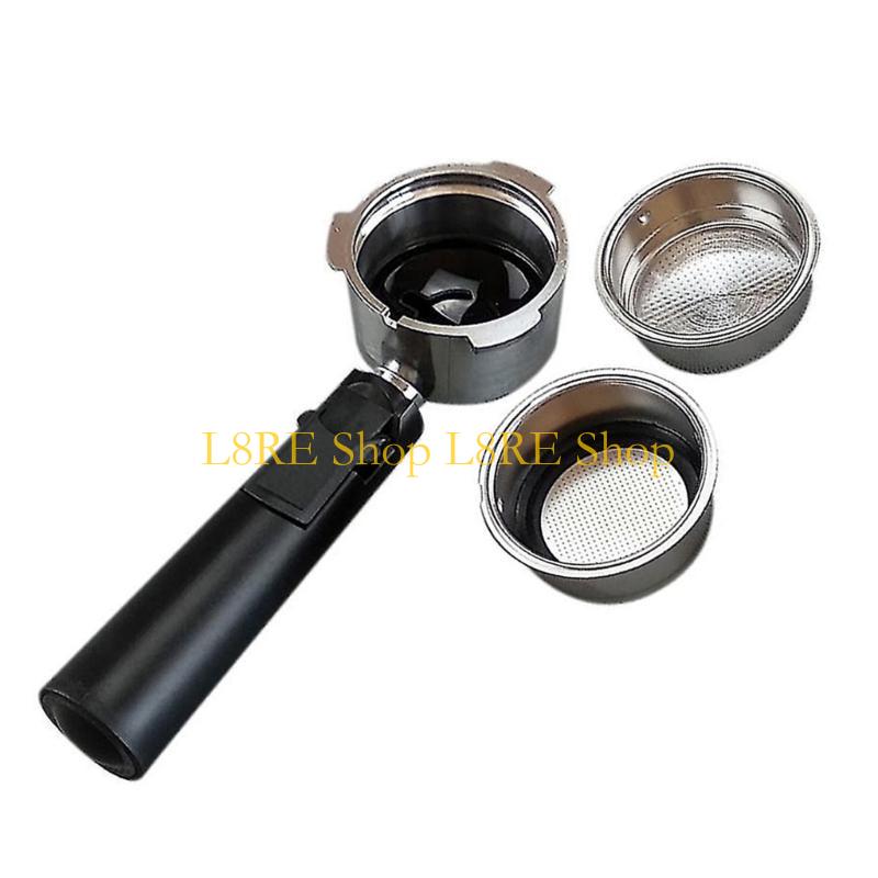 L8RE 51mm Espresso Bottomless Portafilter 3 Ear Stainless Steel Bottomless Portafilter 51mm Espresso Machine Filter Basket