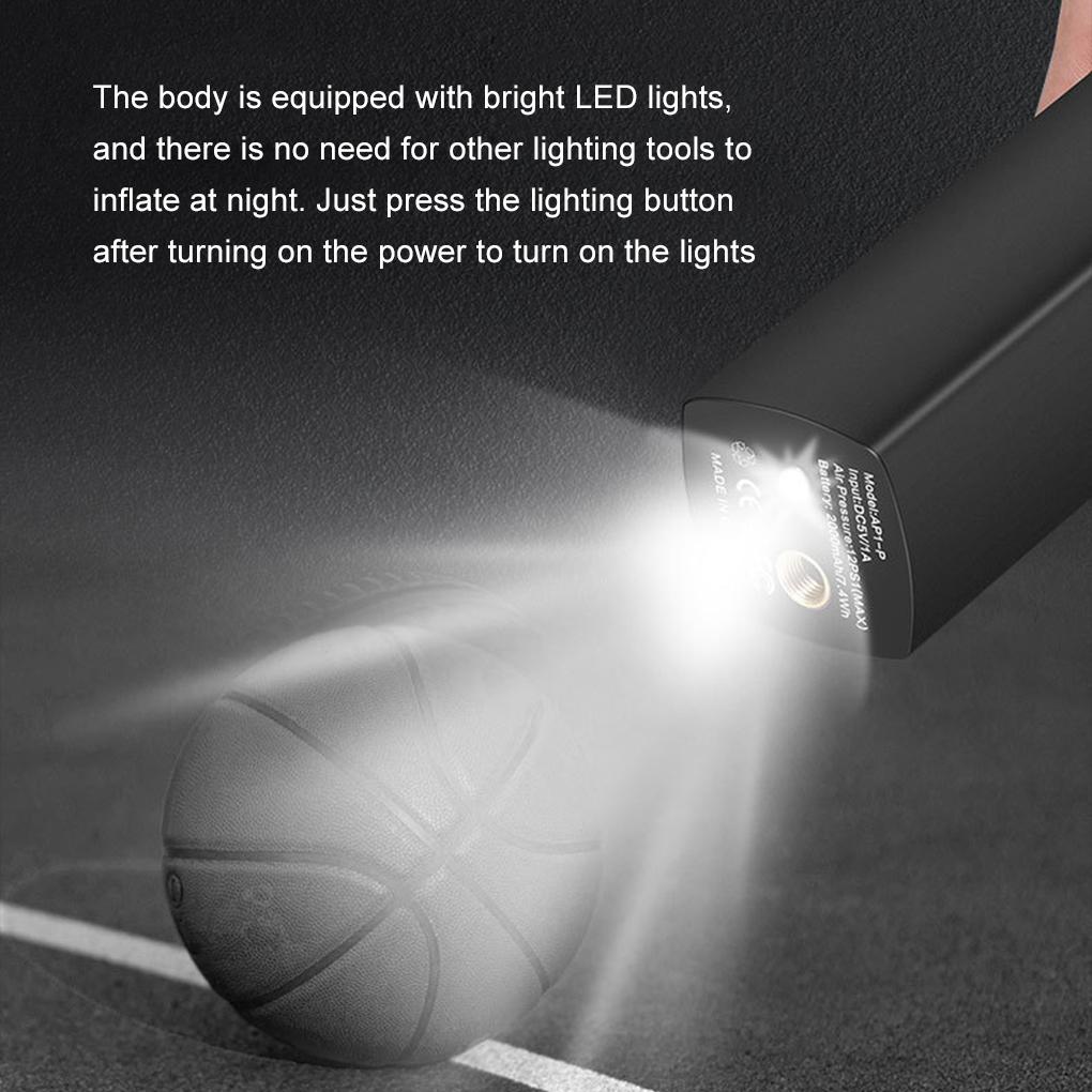 Electric Ball Pump Fast Inflation Low Noise Portable LCD Display USB Charging Air Pump For Balls