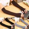 Fashion Women Lady Knitted Long Fingerless Gloves Wrist Arm Hand Warmer Winter