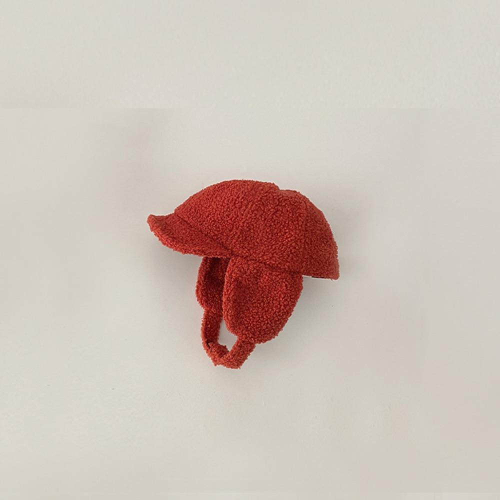 

Ear Protection Children s Baseball Hat Korean Style Baby Plush Hat Children Warm Hats Winter червоний