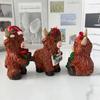 3Pcs Highland Cow Figurines Christmas Decor Resin Calf Animal Statue for Home Garden Office Rustic Farmhouse Tabletop Decoration
