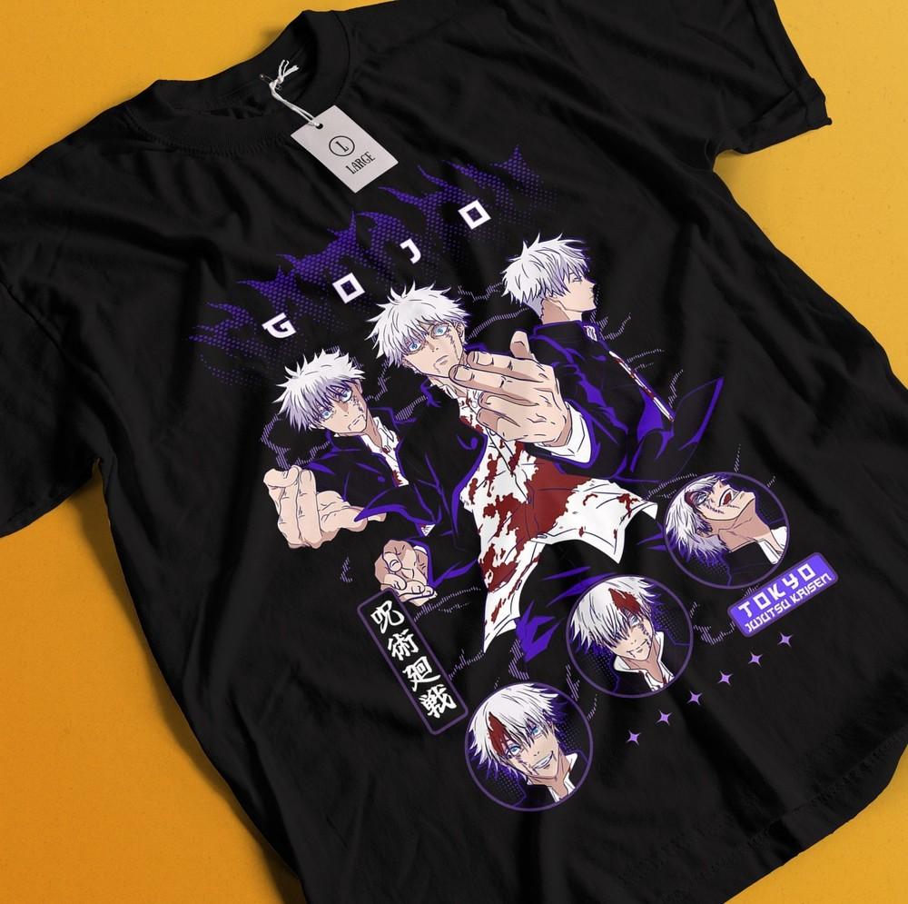 

Gojo Satoru T-Shirt Sukuna Shirt Jujutsu Kaisen Tshirt Toji Tee Nanami Yuta Maki XL