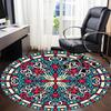 1pc Mandala Pattern Chair Carpet for Office, Soft, Non-Slip Polyester Mat, Office, Living Room, Bedroom, Durable Polyester yy251207109