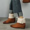 Fashion 2024 Winter Women Boots Women Shoes Round Toe Chunky Heel Short Boots Ladies Wool Snow Boots Height Increasing Modern Shoes