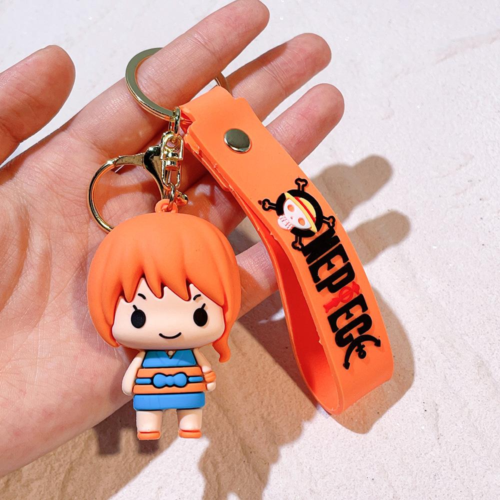 50Styles ONE PIECE Themed Keychain Cute Luffy, Roronoa Zoro, Silicone Toy Doll Key Chain Backpack Decor Small Gifts for Friends