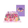 Elegant 3D Popup Invitation Card for Mother's Day Handmade Greeting Card with Envelope Foldable Paper Blessing Card