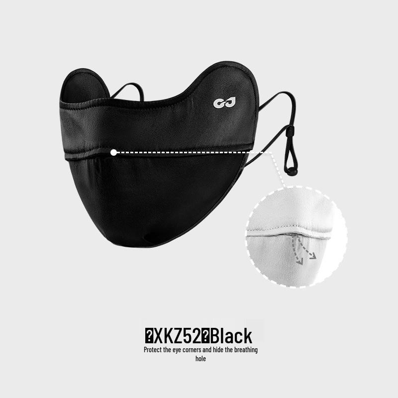 Women's Summer Mulberry Silk Facekini: Sun & Eye Protection, Breathable, XKZ55